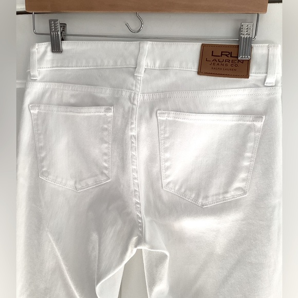 LRL Ralph Lauren Mid-Rise Heritage Straight Leg White Jeans 4 - Picture 6 of 16